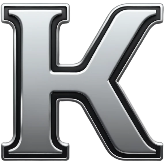 letters BLK black font with silver outline emoji