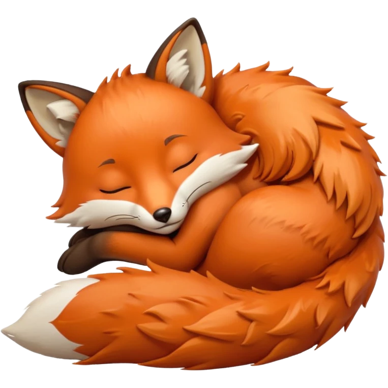 a sleeping fox  emoji emoji