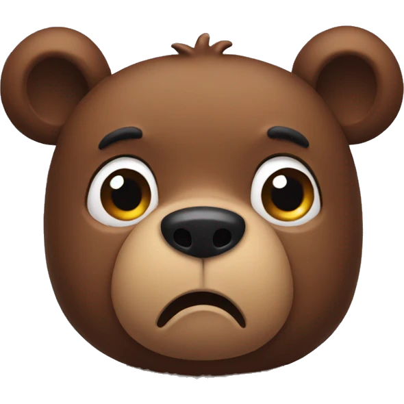 Anxious bear emoji
