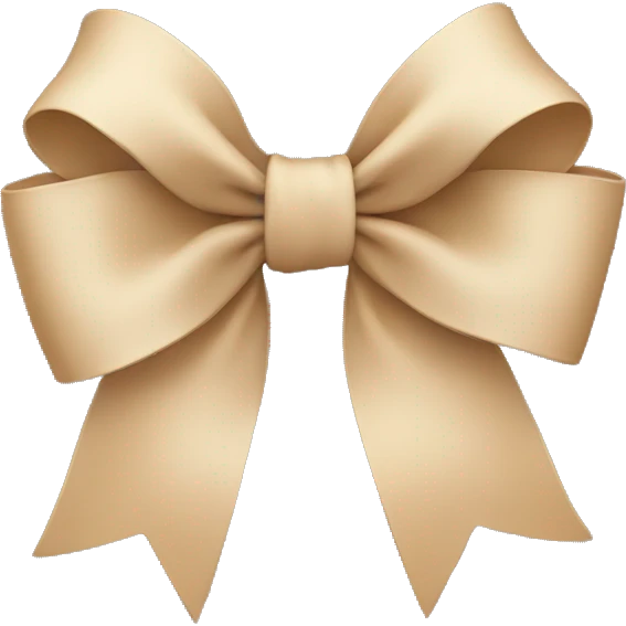 beige bow emoji