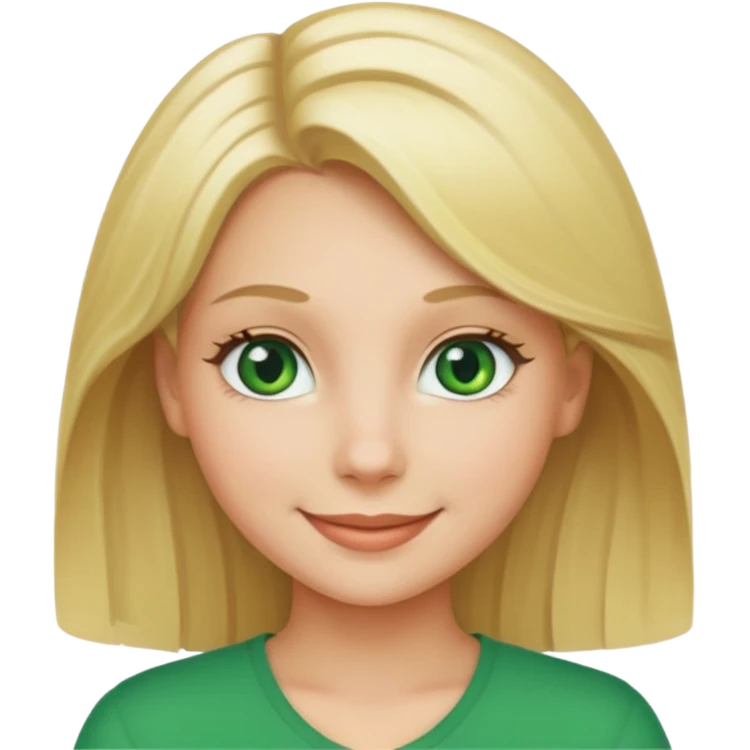 Girl blonde Green eyes emoji