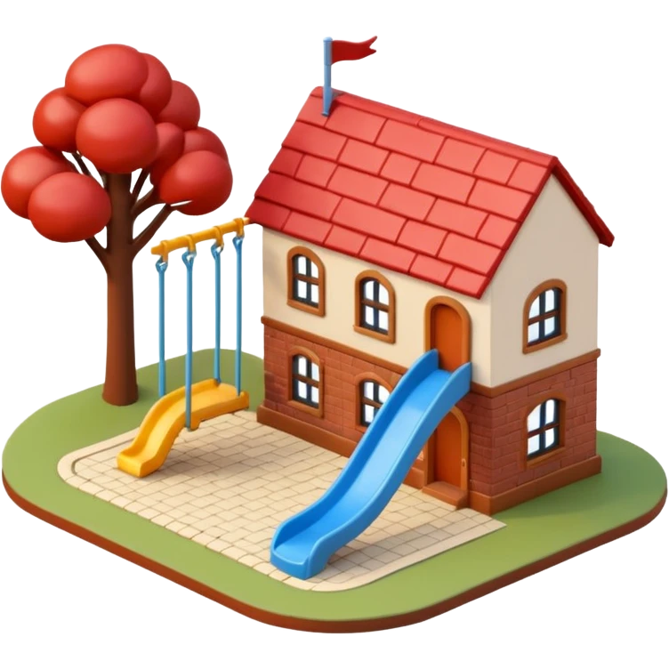 3d very small school emoji