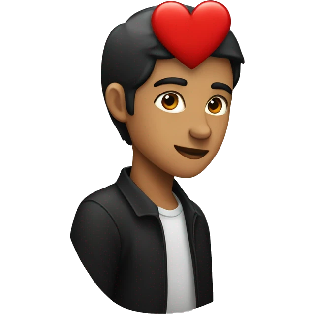 Red and black heart emoji