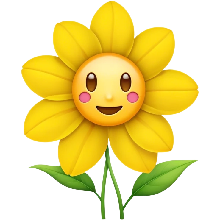 flower with yellow emoji face emoji