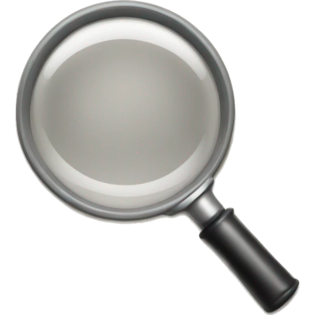 magnifying glass for stamp emoji