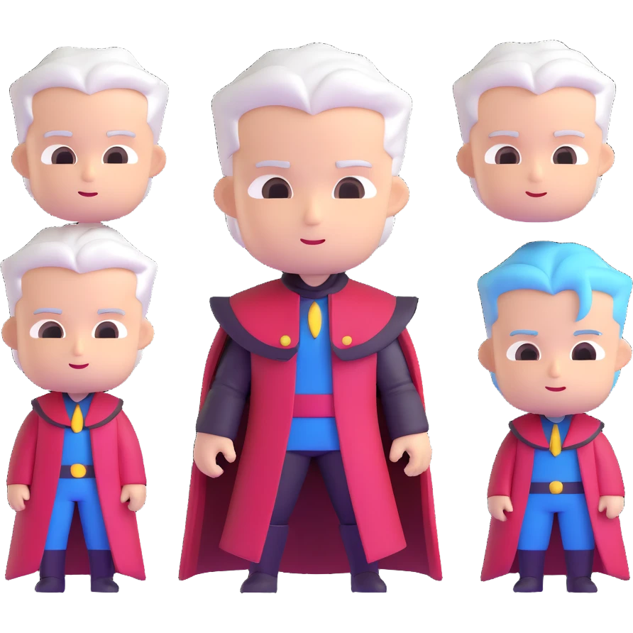 Cute chibi Dante and Vergil from Devil May Cry, big heads, small bodies, childlike proportions emoji