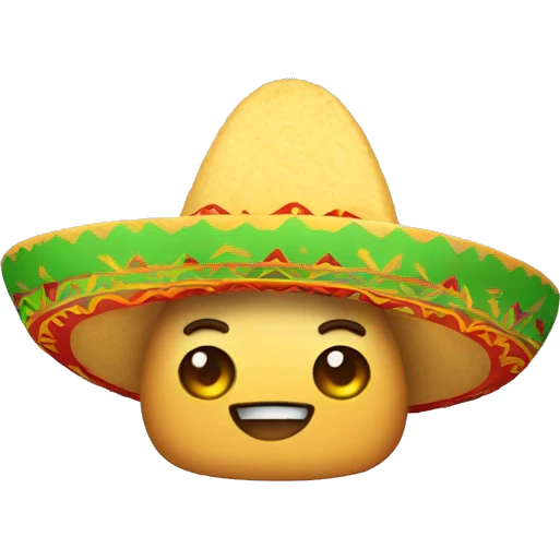 Taco wearing sombrero  emoji
