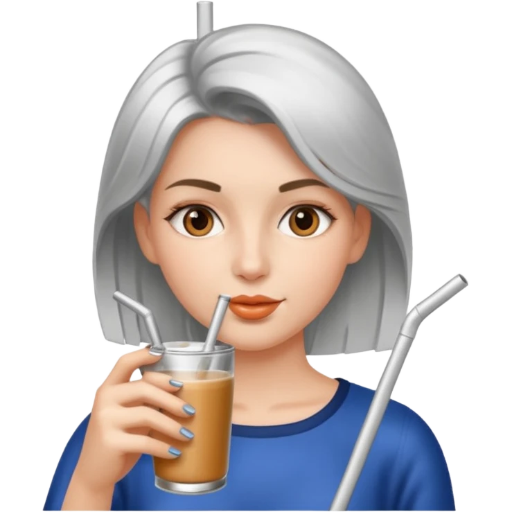 mujer tomando mate emoji