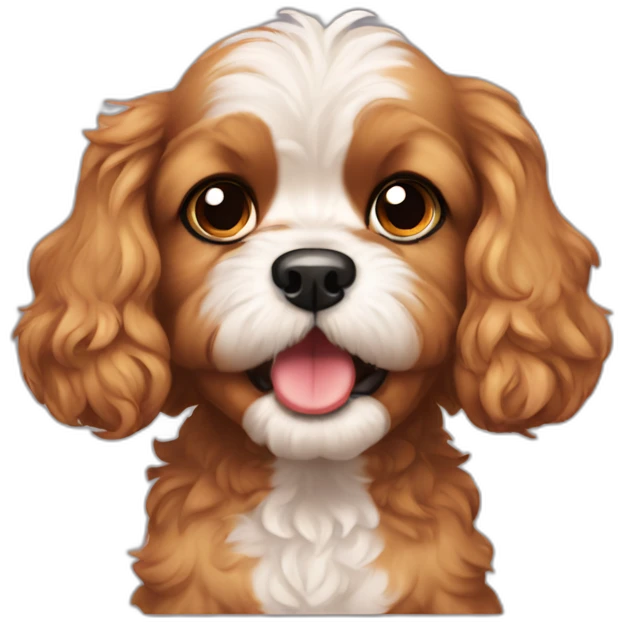 Angry cavoodle pup emoji