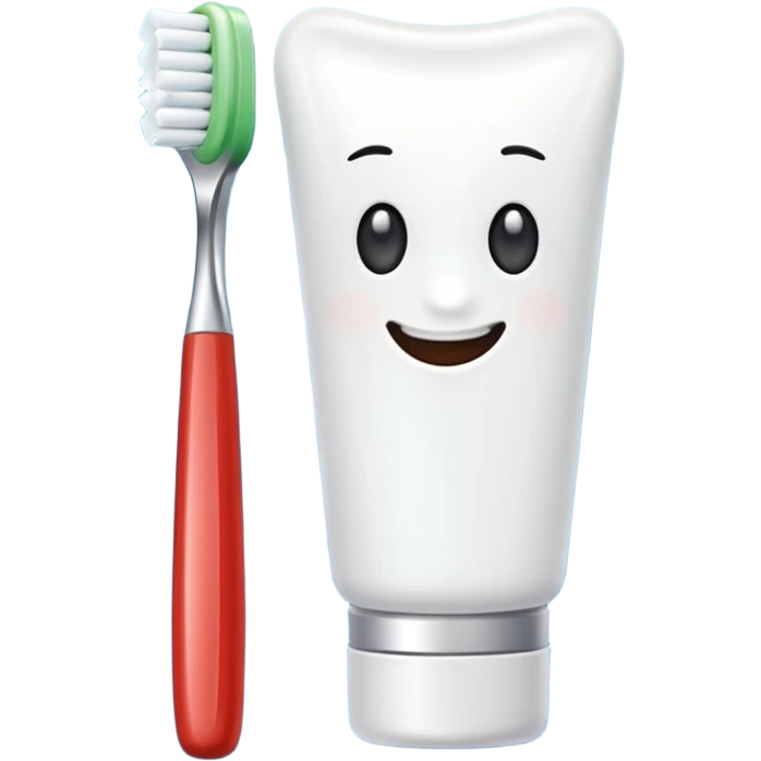 toothpaste and toothbrush emoji