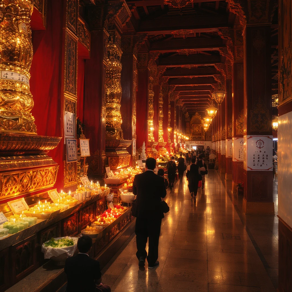 people praying in a Buddhist temple emoji