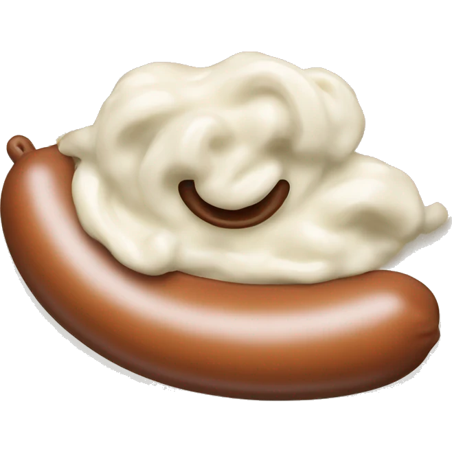 A sausage in white sauce emoji
