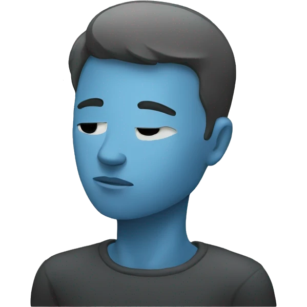 Human thinking deeply  emoji