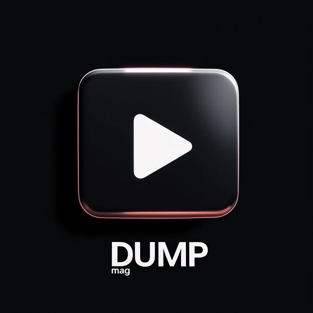 a logo, resembling that of a video site, for the text: "mag DUMP" emoji