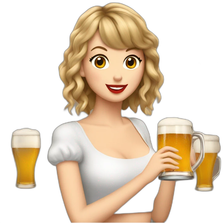 taylor swift qui boit une bière emoji