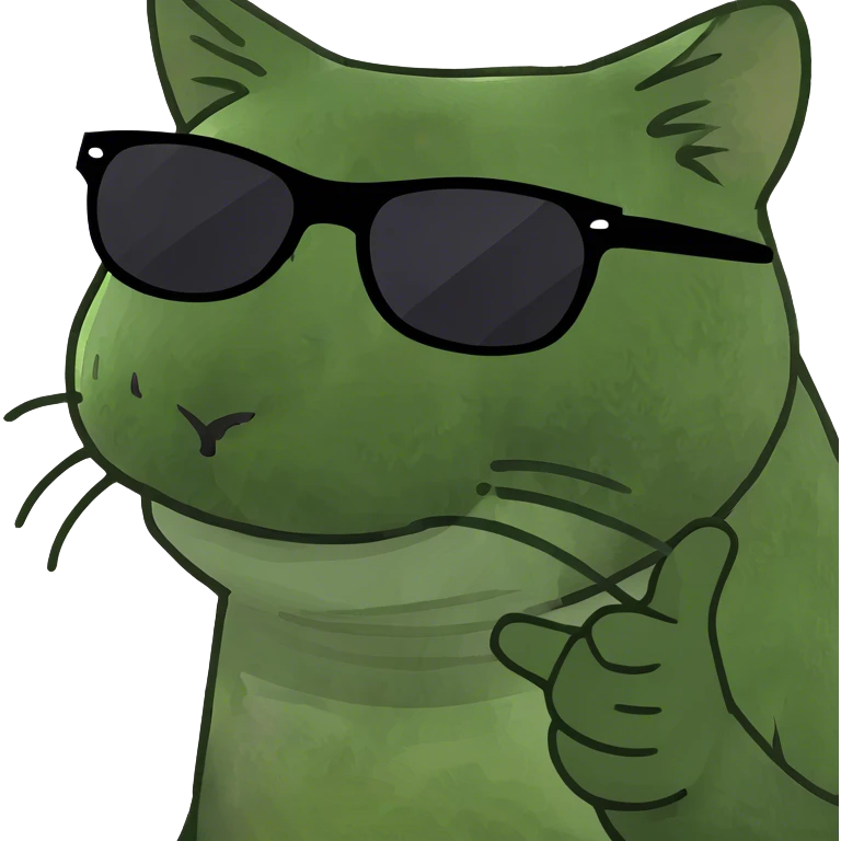 Cat with sunglasses emoji