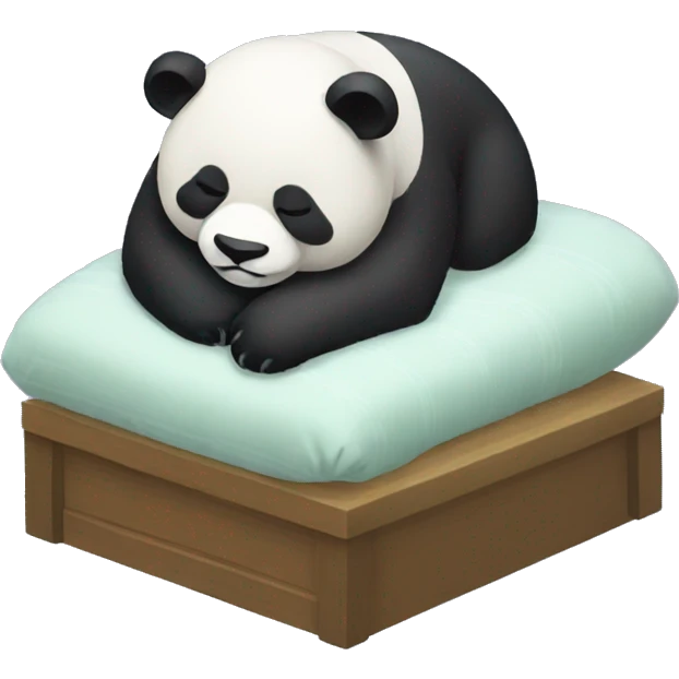a pixelart sleeping panda emoji