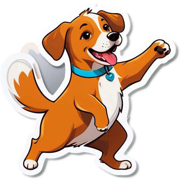 Dog dancing emoji