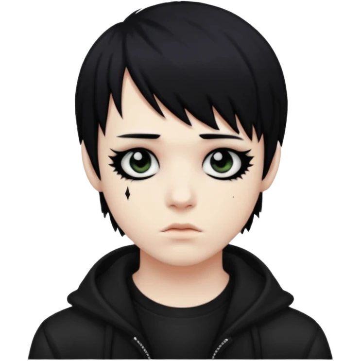 Emo boy bangs emoji