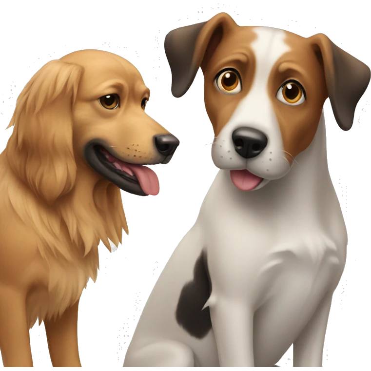 Three different dogs emoji
