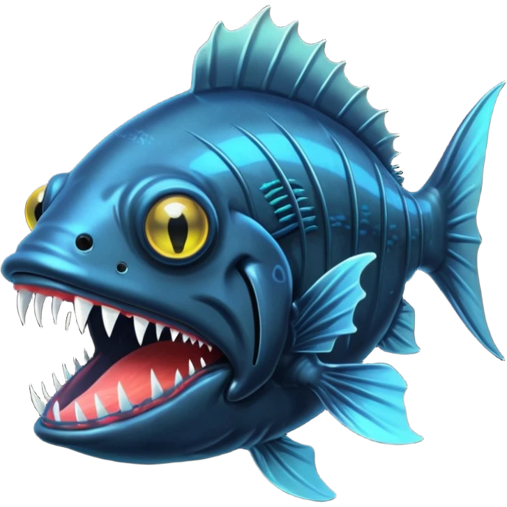 Angler Fish – Large mouth with sharp teeth and light lure emoji