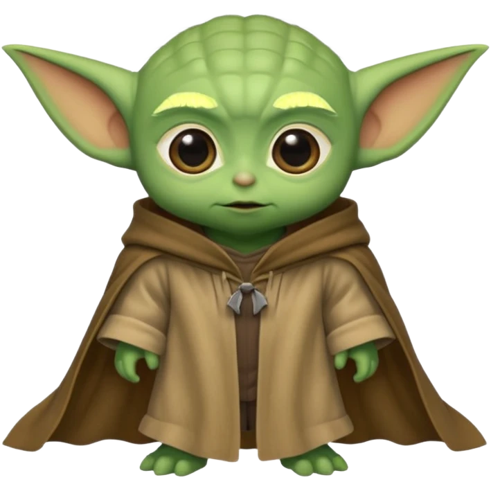 Baby Yoda ayudando a otros mostrando valores emoji