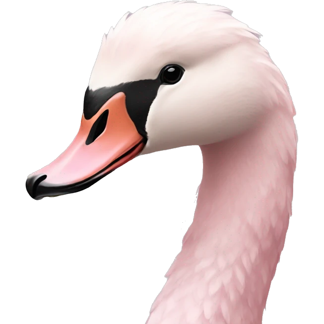 pastel pink swan emoji