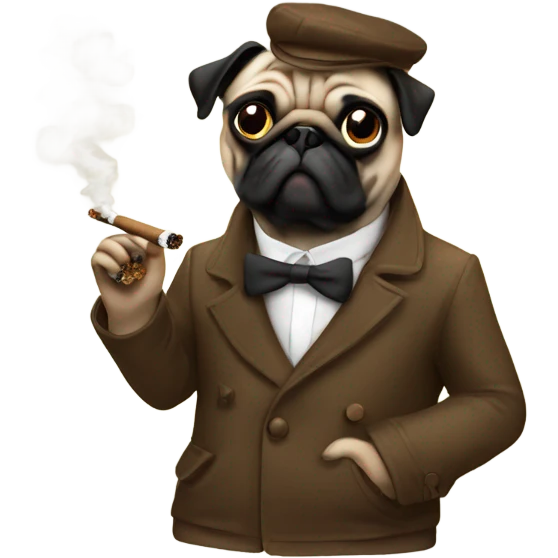 Pug smoking a cigar  emoji