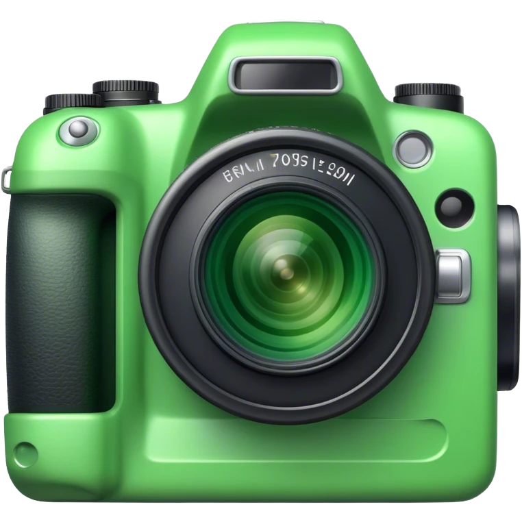 green professional camera emoji