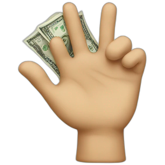 Hand money emoji