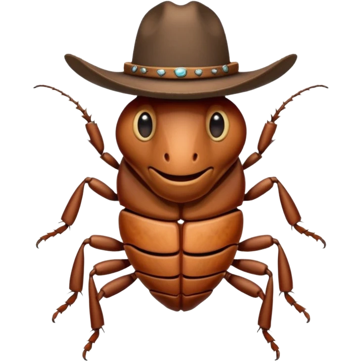 Cockroach wearing a hat in wild west style  emoji
