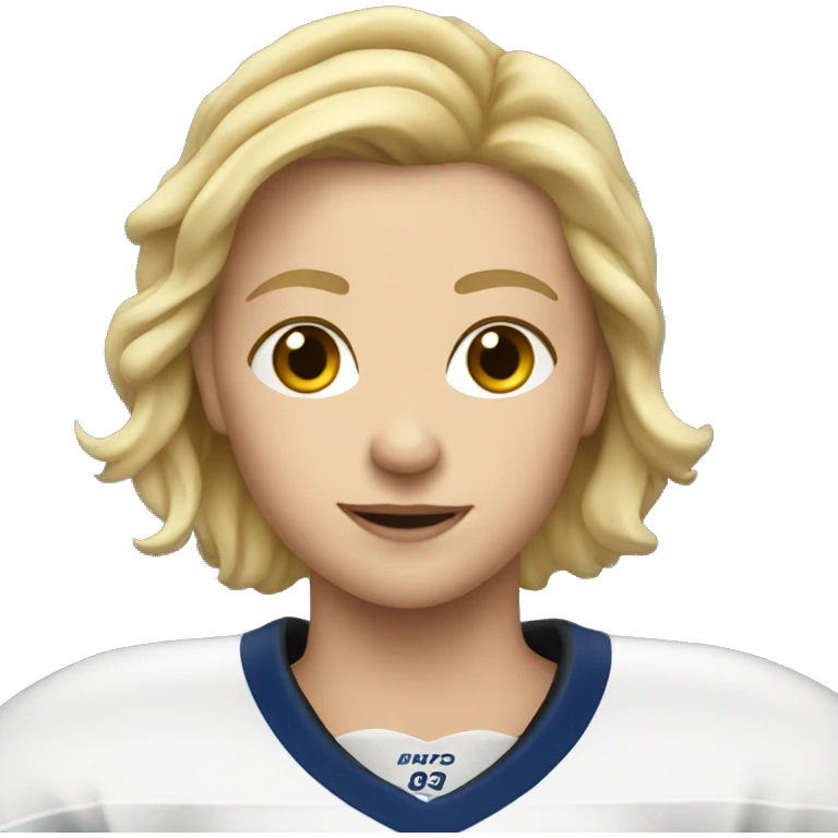 Blonde Hockey player  emoji