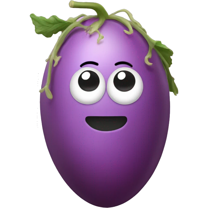 Pink egg plant with twi balls emoji