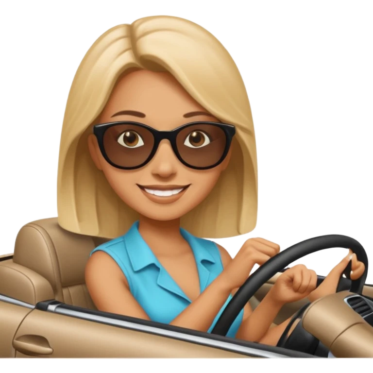 Mulher dirigindo carro emoji
