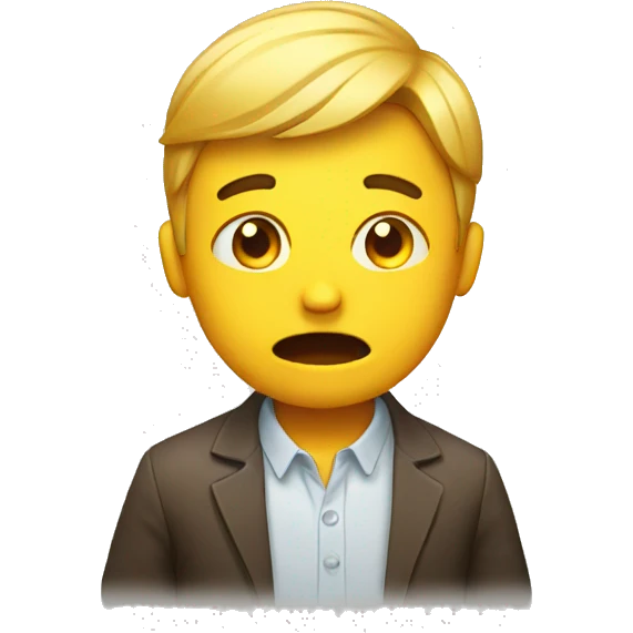 stressed with a fake smile emoji