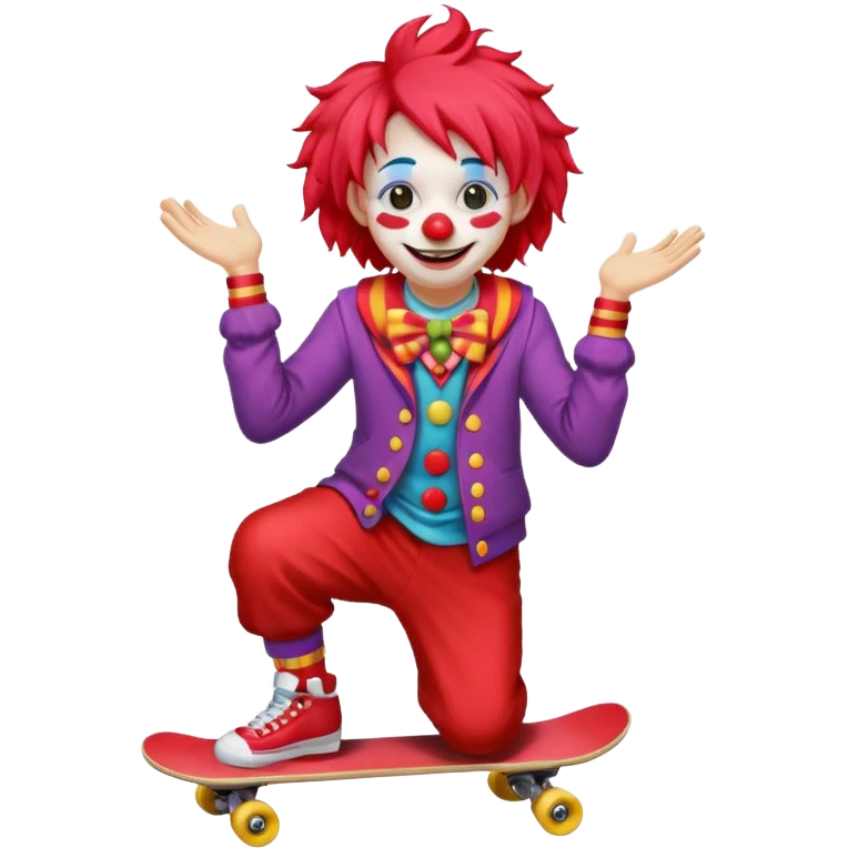 skater clown emoji