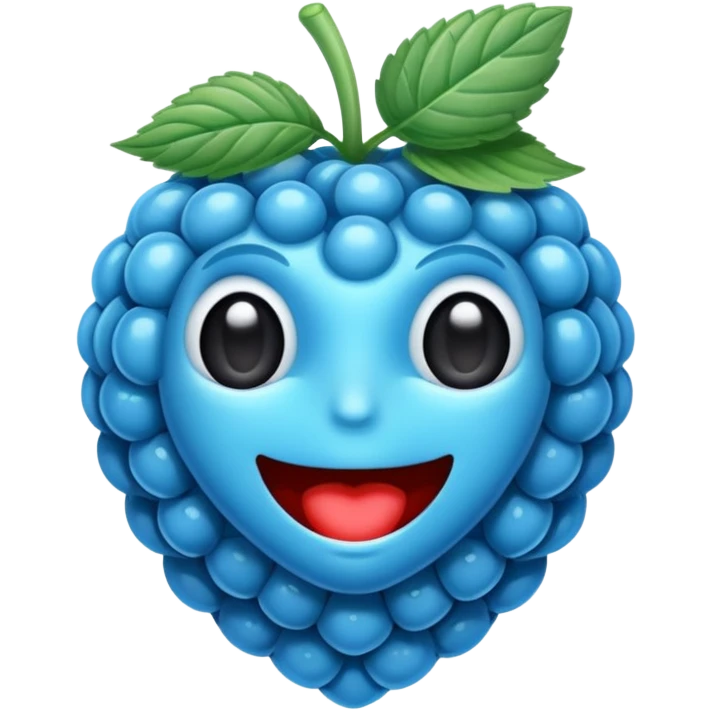 Blue raspberry  emoji