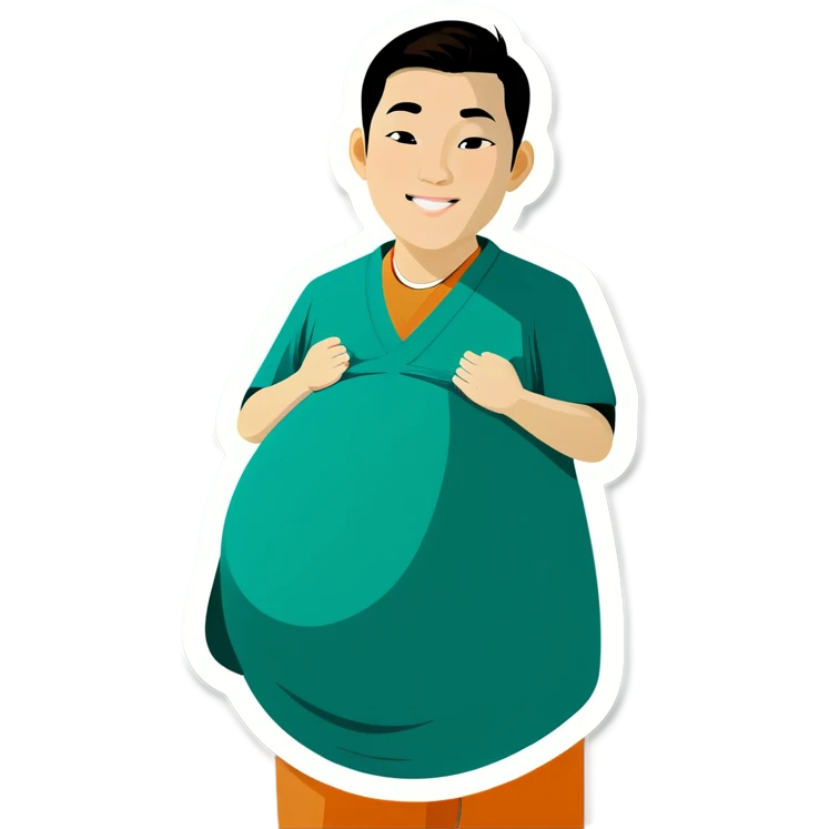 Pregnant asian male emoji