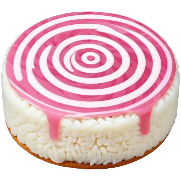 fish cake with pink swirl, white base with pink spiral pattern, narutomaki, Japanese food emoji