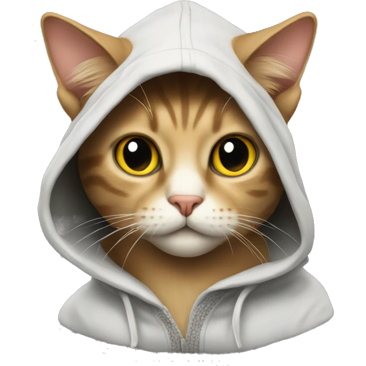 Cat with a hoodie emoji