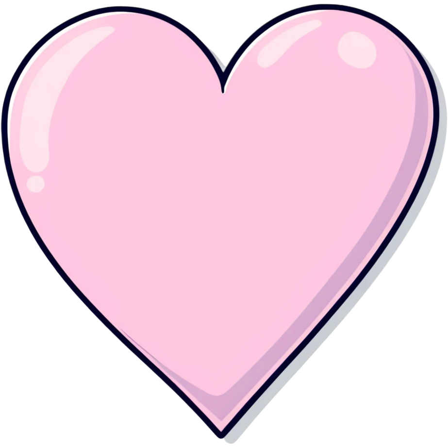 gorgeous heart with shimmer effect emoji