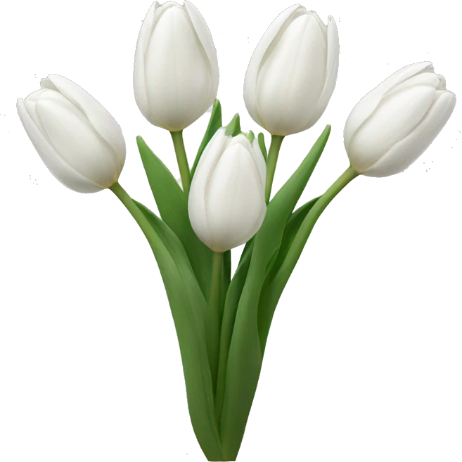 White tulips  emoji