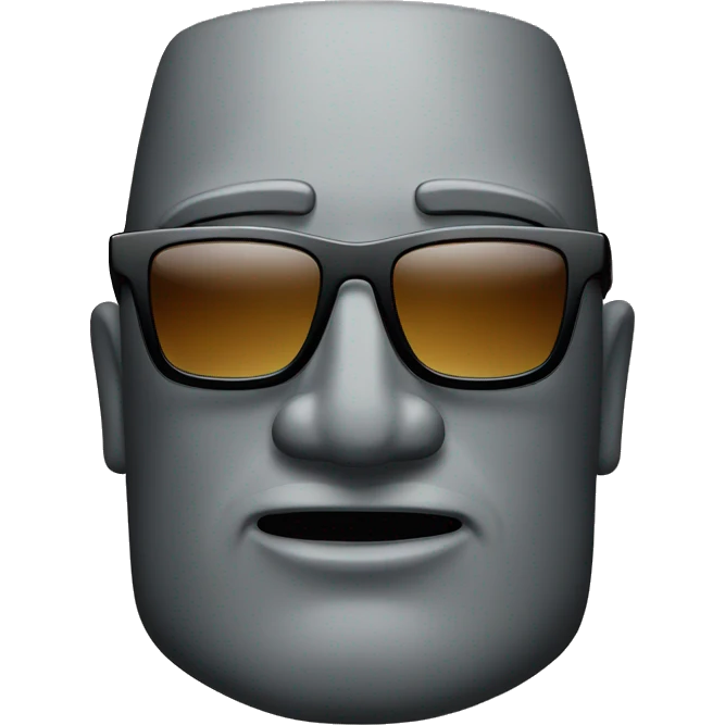 moai  sunglasess emoji