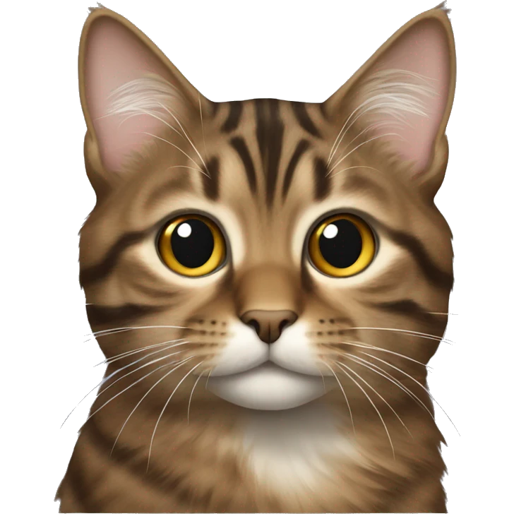 Long hair Brown tabby cat emoji