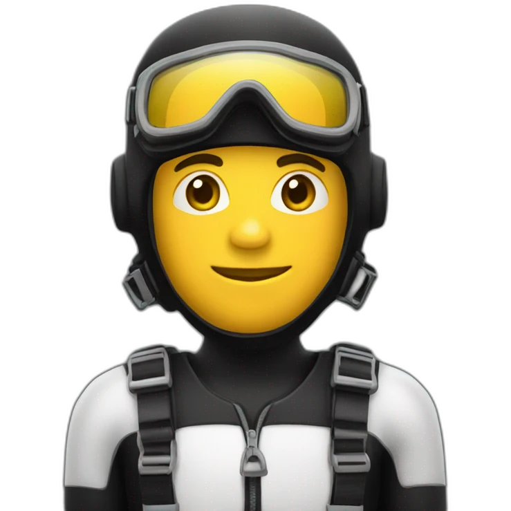 Diver traje negro emoji