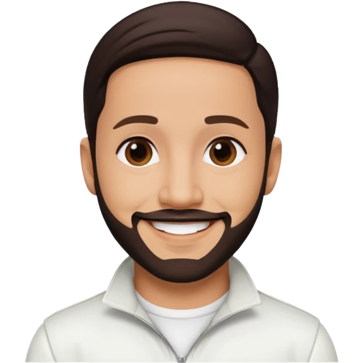 AJ McLean from Backstreet Boys with dark brown hair, white outfit emoji