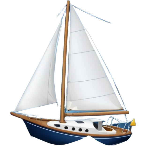 Sailboat stormy emoji
