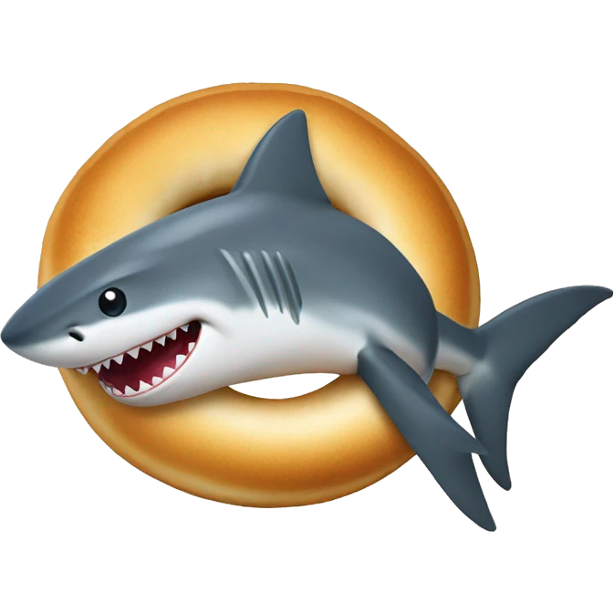 shark in bagel emoji