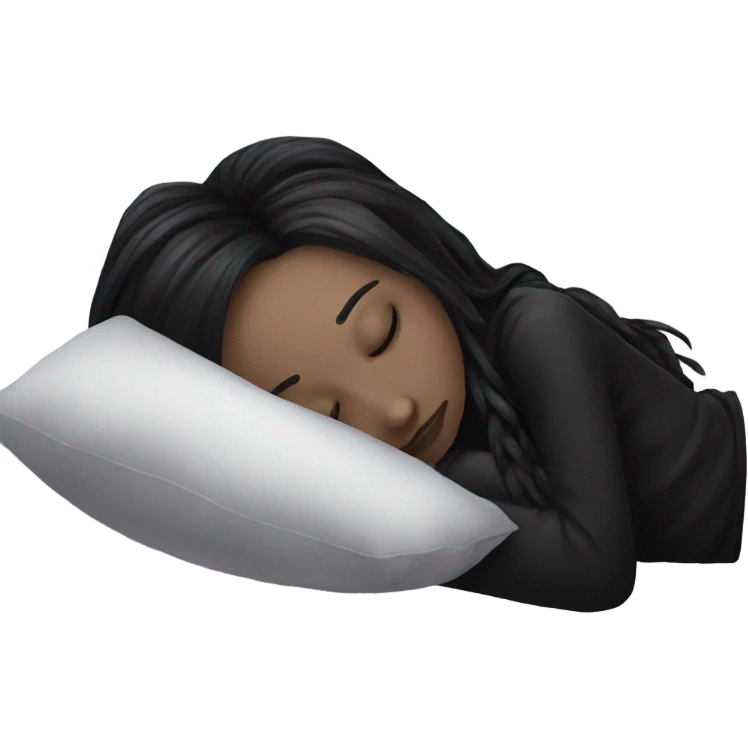 Goth girl sleeping in pillow emoji