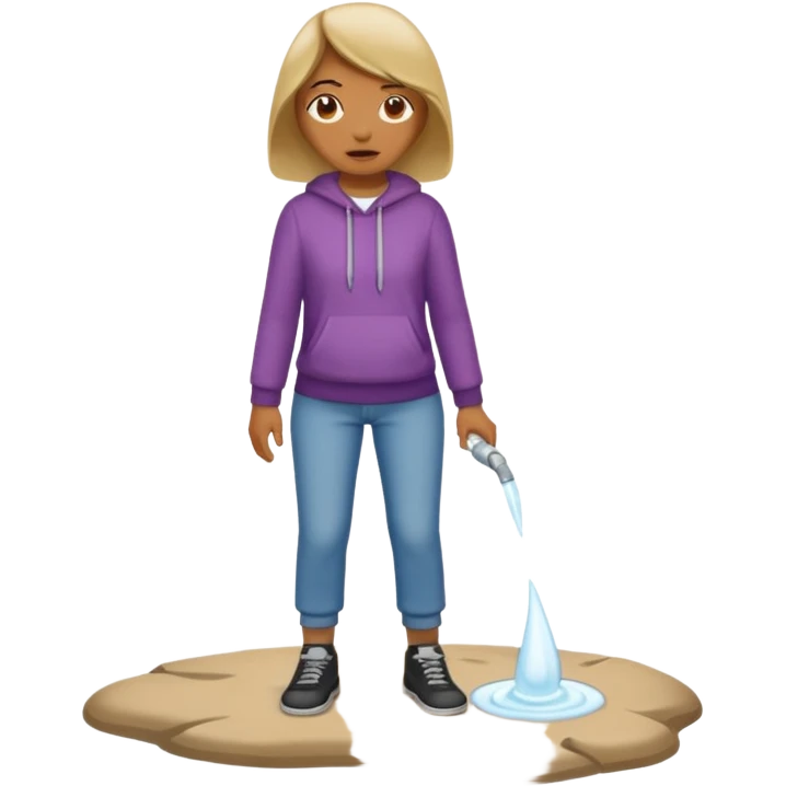 person peeing on the ground emoji